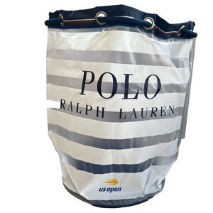 Polo Ralph Lauren Us Open 2025 Blue/White Stripe Plastic Drawsting Back Pack